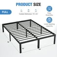 thumbnail image 6 of CONCETTA 14" Full Bed Frame, Heavy Duty Metal Platform Bed Frame with Underbed Storage for Bedroom, No Box Spring Required, Black, 6 of 7