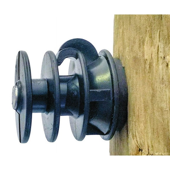 ELFIN WOOD POST INSULATOR BLACK 25 PACK