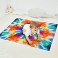 thumbnail image 2 of Colorful Rainbow Tie Dye Spiral Pattern Blanket,Comfortable Soft Flannel Throw Blanket,All Season,Warm Lightweight Blankets for Sofa Bed Couch Living Room Chair,30"x40", 2 of 4