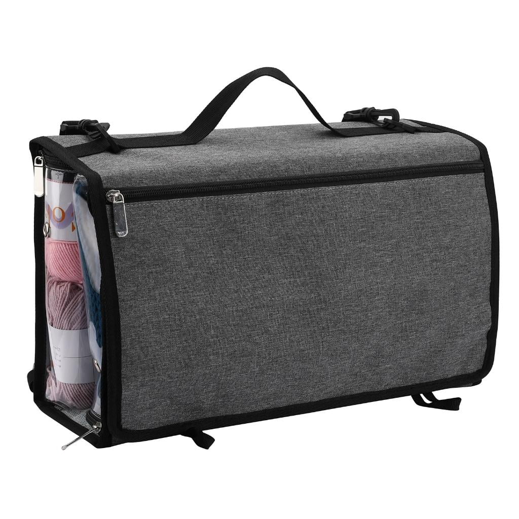 HannLk Knitting Tote Bag Yarn Storage Crochet Bag Organizer for Knitting Yarn