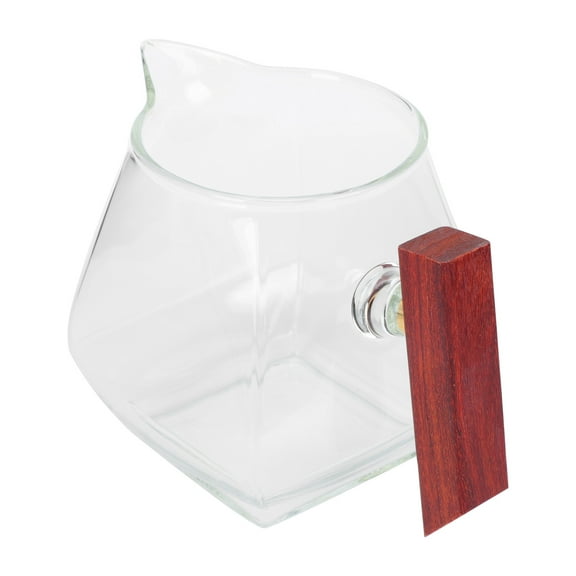 UPOUART Japanese Style Wooden Tea Dispenser with Glass Container, Simple Design, Cold-Resistant, , 1 Piece