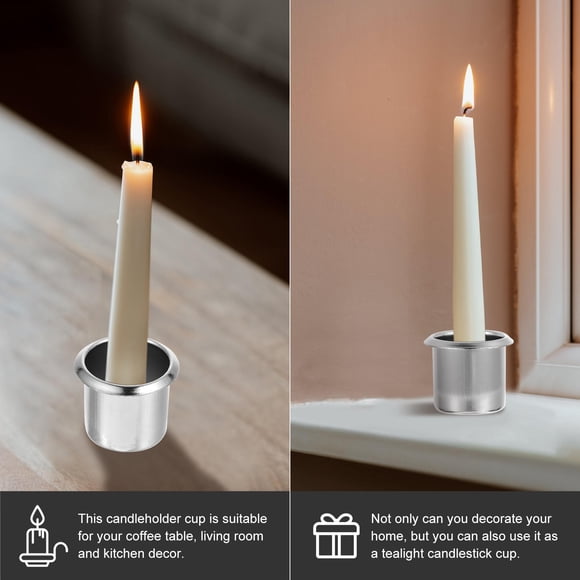 WEUVEB 4Ud Velas En Metal Para Ambiente Romántico Y De Café