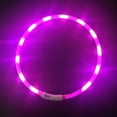 thumbnail image 1 of Collar LED recargable USB Colco para perros medianos grandes rosa, 1 of 8