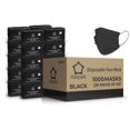 thumbnail image 1 of Mascarillas desechables Litepak negras transpirables, 1000 piezas, 1 of 6