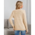 thumbnail image 5 of Cogild Sweaters for Women, Bow Applique Crew Neck Long Sleeve Knit Pullover Sweater, 5 of 10