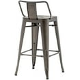 thumbnail image 6 of Andeworld 24" Low Back Metal Counter Stool Height Bar Stools [Set of 4] Barstools, Bronze, 6 of 6