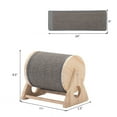 thumbnail image 5 of Pefilos 10" Cat Scratching Post with Sisal Wheel, Cats Scratcher Toy Interactive Wood Durable Scratch for Indoor Kitties, Beige, 5 of 9
