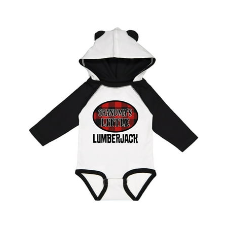 

Inktastic Grandma Little Lumberjack Plaid Gift Baby Boy Long Sleeve Bodysuit