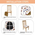 thumbnail image 4 of Pioneer Flower Floral Print Pattern Seat Covers for Dining Room Chairs Set Of 4,Stretch Printed Washable Chair Seat Cover with Elastic Ties and Button,Removable Waterproof Couch Cushion Covers, 4 of 6