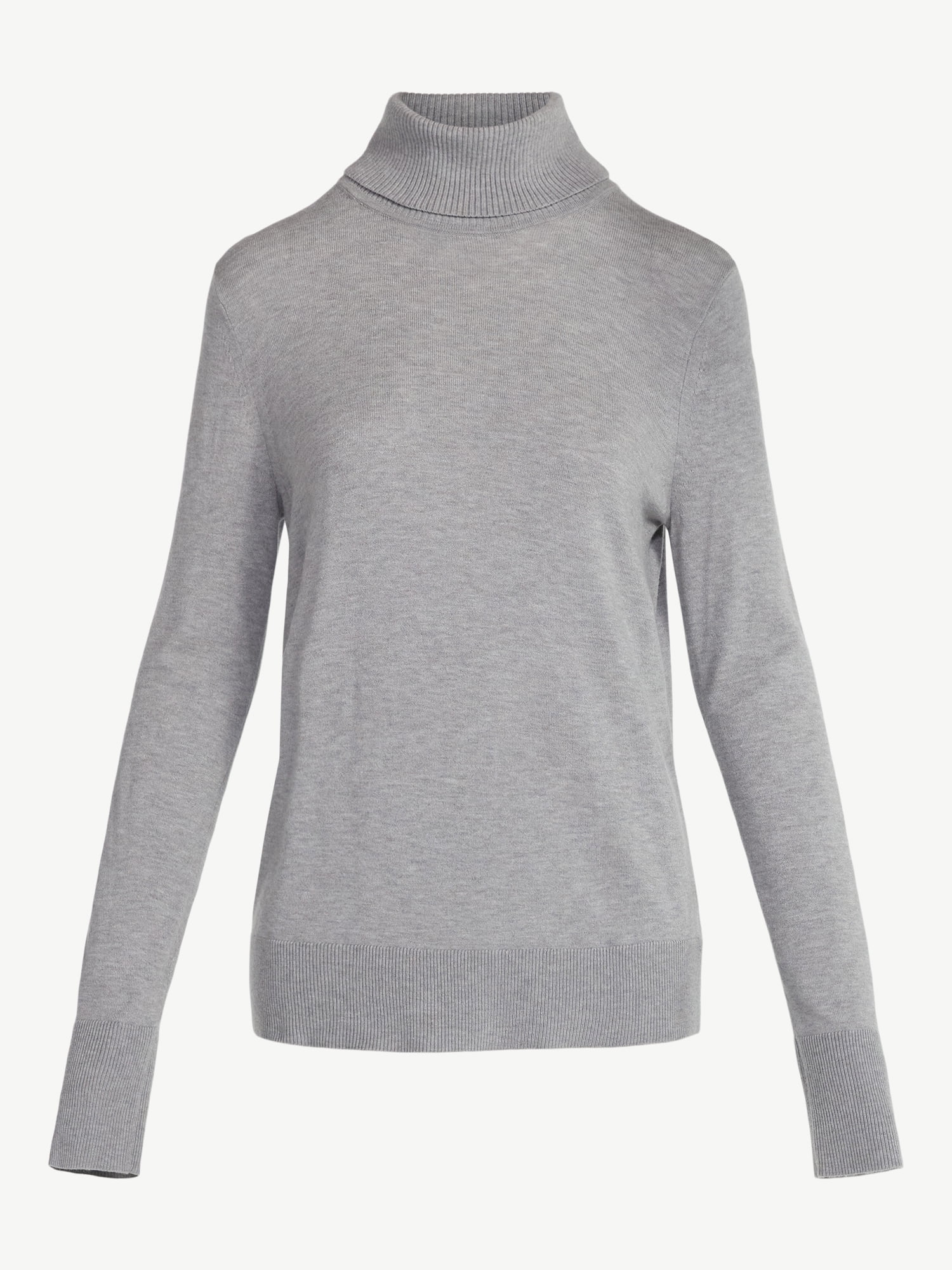 Free Assembly Women's Cozy Yarn Turtleneck Sweater with Long Sleeves, Sizes XS-XXL