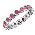 thumbnail image 1 of Created Synthetic Ruby Ring 1.70 Carat (ctw) in Sterling Silver, 1 of 4