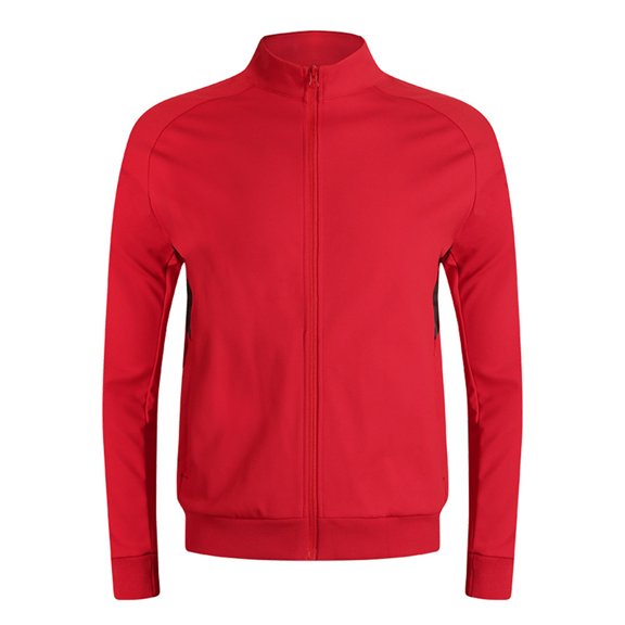 Youthup Men's Color-Block Thermal Zipper Sweatshirt, Stand Collar Sportswear with Thumbhole Pockets for Hiking & Gym