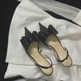 thumbnail image 1 of Chaussures pour Femmes à Nœud Blanc, Modèle, Talons Hauts en Soie Faits à la Main, Fête, Sortie, Sandales Pointues, Cadeau pour Amoureuse, Chaussures pour Femmes Roses, 1 of 1