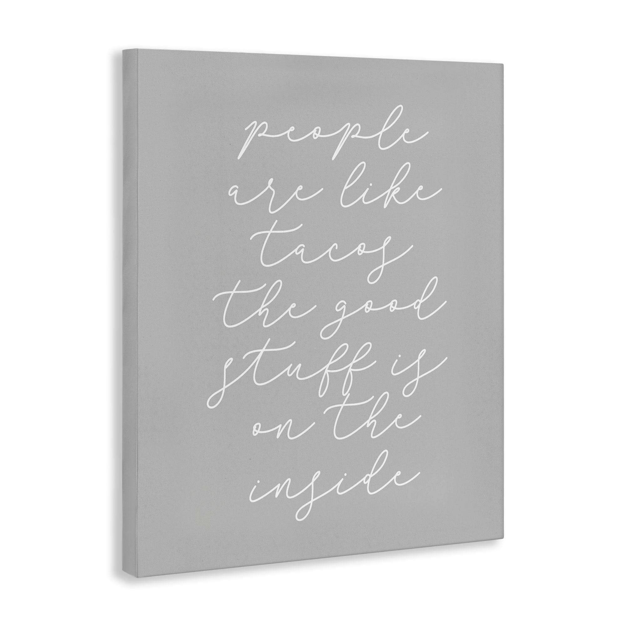 Stupell Industries People Like Tacos Text & Numbers Painting Wrapped Canvas Art Print Wall Art, 16 x 20