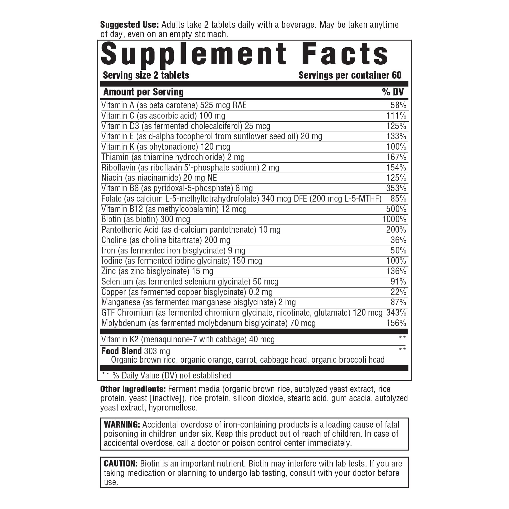 INNATE Response Women's 40+ Multivitamin - Methylated Folate & B12 - Daily - 60 Servings