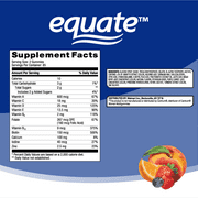 Equate Womens Multivitamin Gummies for Skin, Mixed Berry Orange and Peach, 170 Count, Compare to Centrum Womens Multigummies