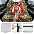 thumbnail image 6 of Drydeepin Hunting Deer Forest Camo Car Back Seat Cover, American Flag Rear Bench Seat Towel Cover Breathable Non-Slip Rear Seat Cover Universal Fit for Sedans SUVs Truck Auto Interior Decor, 6 of 7