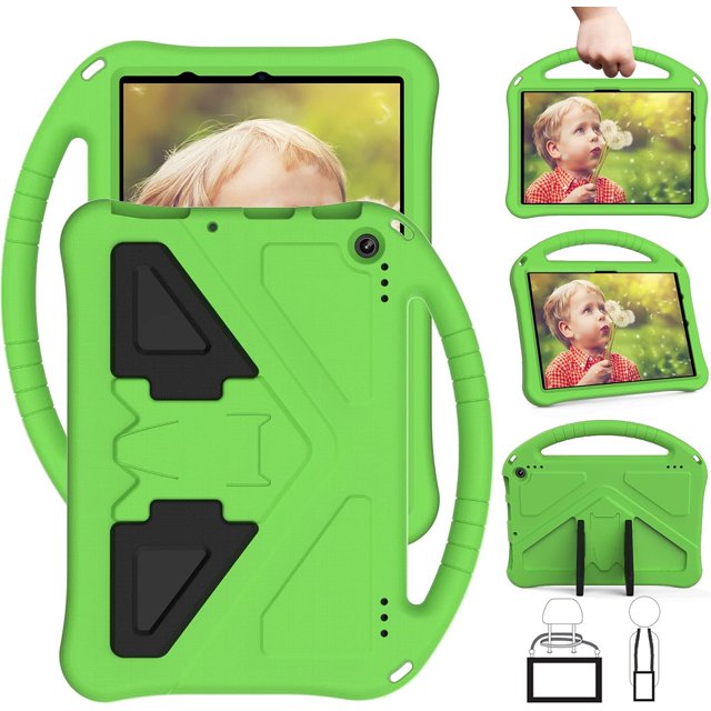 Funda para tableta HD 10 para niños y niñas, tableta HD 10 de 11.a generación 2021, funda ligera de espuma EVA a prueba de golpes para niños con soporte y soporte para bolígrafo, funda a prueba de