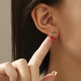 thumbnail image 3 of Elegant Cherries Earrings Fruit Ear Jewelry Alloy Texture Fashion Accessories Everyday Casual Earrings for Comfortable, 3 of 7