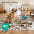 thumbnail image 4 of ODIKA 5'x7' Ultra-Soft Area Rug, Cute Kittens Wildflowers Blooming Flower Border Cartoon Boho Tossed Refined None Washable, Bare feet friendly, Silk-Touch for Bedroom Home office, 4 of 7