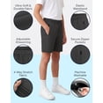 thumbnail image 3 of Pure Champ Boys Athletic Shorts 3 Pack Active Boys Shorts Youth kids Elastic Waist With Zipper Pockets Toddler-18 ( Set 6 Size 3T), 3 of 8