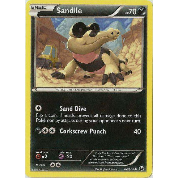 Pokemon Dark Explorers Sandile #64