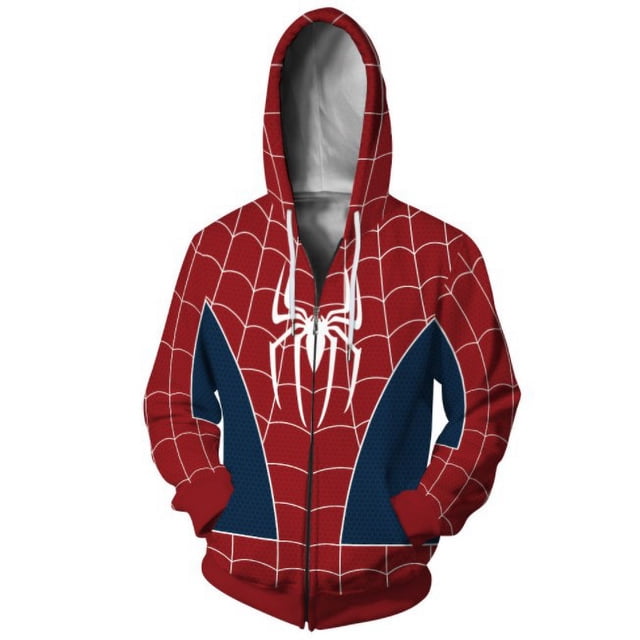 Printemps et Automne Impression Numérique 3D Cosplay Animation Cardigan à Fermeture Éclair Chandail à Capuchon Vêtements de Douleur
