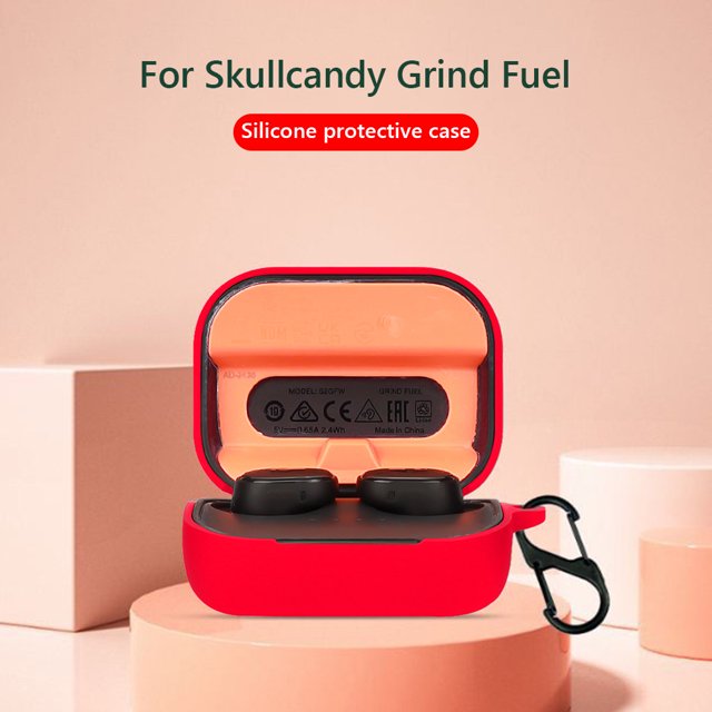 Audífonos Funda de silicona para el compartimento de carga de combustible Skullcandy Grind (rojo) Ndcxsfigh Para estrenar