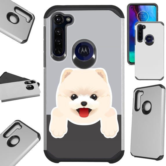 Compatible with Motorola Moto G Stylus (2020) | Moto G Power (2020) | Moto G Pro Fusion Hybrid Phone Case Cover (Cute Dog Pomeranian)