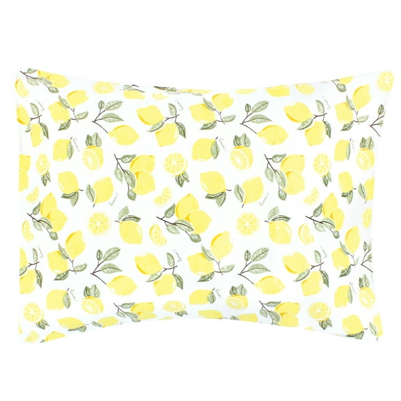 Hudson Baby Infant Girl Cotton Toddler Pillow Case, Lemon, One Size