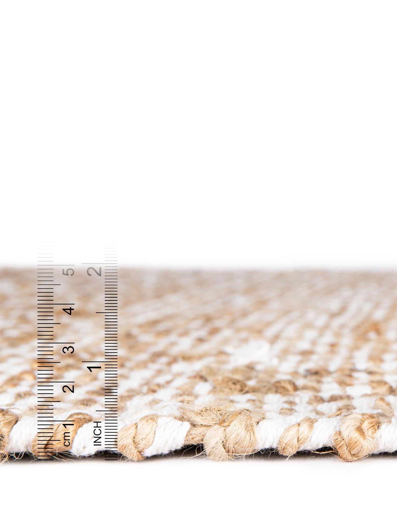 Unique Loom Braided Jute Collection Area Rug - Assam (5' 1" x 8' Rectangle Natural/Ivory)
