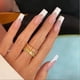 thumbnail image 5 of 24 uñas postizas estilo francés, uñas postizas largas, rosas y blancas, para mujeres y niñas, 5 of 6