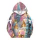 thumbnail image 5 of Sudadera con capucha para niños, moderna, informal, holgada, con estampado de manga larga, gorro con bolsillo de cuerda, sudadera de poliéster para niños., 5 of 5