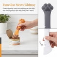 thumbnail image 4 of 3 Pcs Dog Cat Food Spoon, Cute Paw Spoon for Wet Food Silicone Can Opener Multifunctional Pet Spatula Scoop Mixing Spoons for Cat Dog Supplies (White, Orange & Dark Grey), 4 of 8