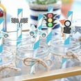 thumbnail image 3 of 50PCS Caring Car Party Straw Decor, Racing Cars Themed Birthday Party Decorations Vintage Race Car Flag Traffic Light Party Favors Straws for Fast One Party Two Fast Party Baby Shower Birthday Party, 3 of 7