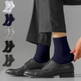 thumbnail image 4 of Xfvqtps Men Dress Socks Mid Tube Solid Color Soft Comfortable Breathable Socks White, 4 of 4