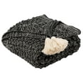 thumbnail image 2 of Safavieh Pennie 50" x 60" Eclectic Cotton Throw, Black/Natural, 2 of 4