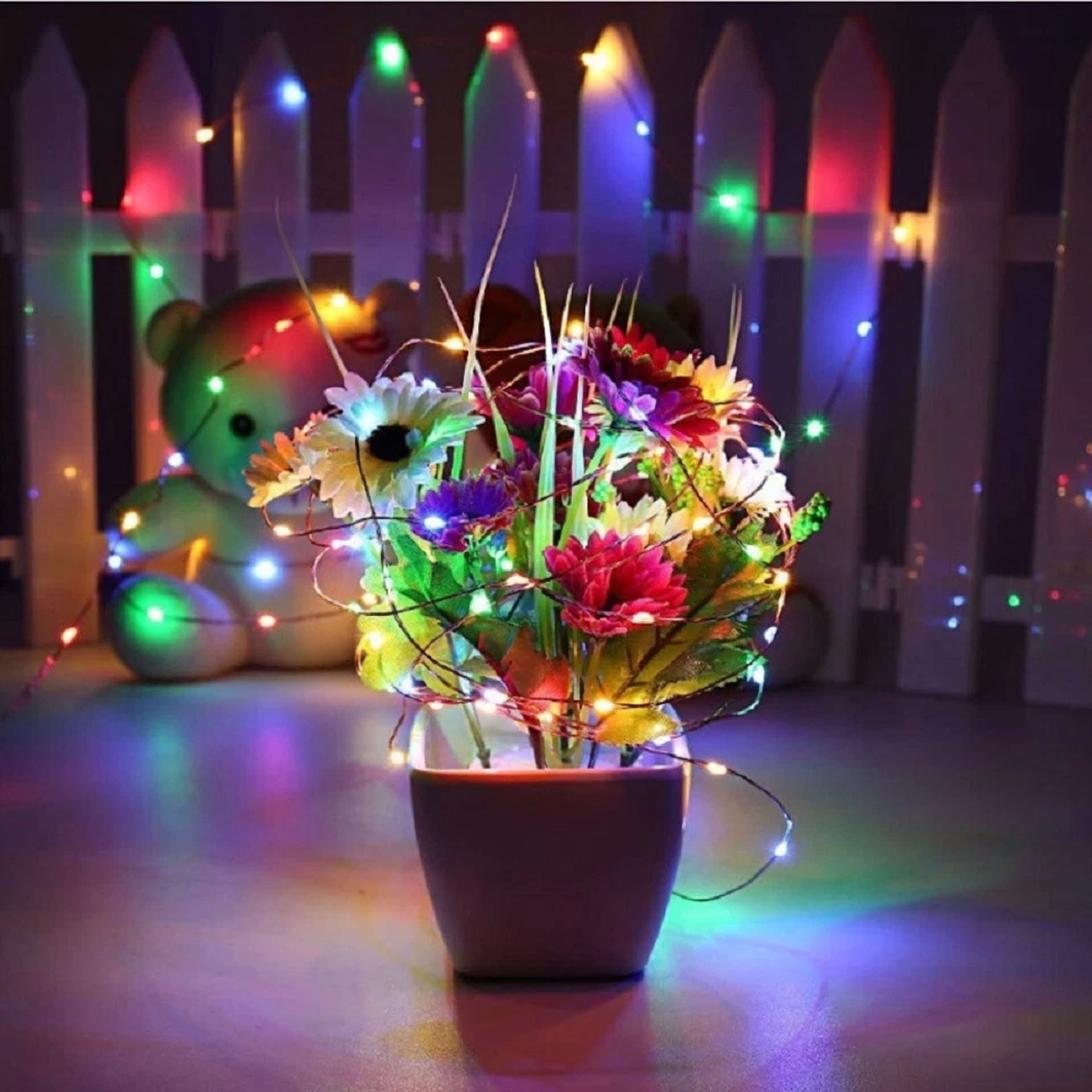 BUTTERFLY- Led Solar Rope String Fairy Lights Strip Waterproof Outdoor Garden Patio Decor