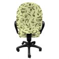 thumbnail image 3 of Botanical Office Chair Slipcover, Retro Engraved Style Olive Branches and Leaves Repetitive Pattern, Protective Stretch Decorative Fabric Cover, Standard Size, Pastel Green Army Green, by Ambesonne, 3 of 5