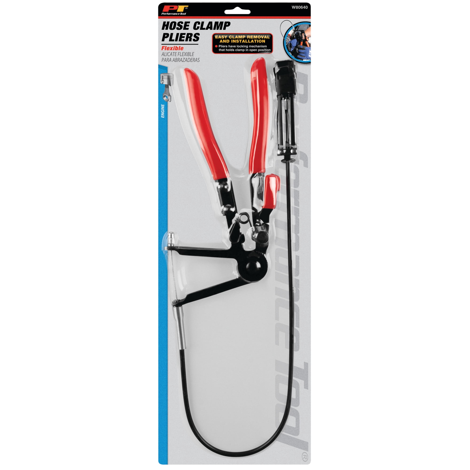 Performance Tool W80640 Flexible Hose Clamp Plier - Easily Install and Remove Hose Clamps with Precision and Control