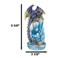 thumbnail image 2 of Purple And Gold Cosmic Dragon On Blue Crystal Stalactite Rock LED Light Statue, 2 of 9