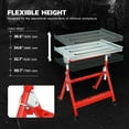 thumbnail image 4 of DNA MOTORING TOOLS-00461 Carbon Steel Welding Table 30'' x 20'' 400lbs Loding Capacity, Adjustable Angle & Height, Portable Work Bench with 2 Fixed Wheels, 4 of 7