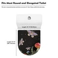 thumbnail image 5 of KUIFORTI Mushroom Butterfly Toilet Covers Black Toilet Seat Cover Elongated Toilet Lid Covers Dust Cover for Bathroom Decorations, 5 of 6