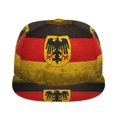 thumbnail image 2 of German Eagle Flag Flat Brim Trucker Cap Adjustable Snapback Hat For Men Women, 2 of 8