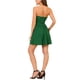 thumbnail image 3 of Vestido de mujer Inspire Chic con escote corazón, sin tirantes, con cremallera, mini y de corte acampanado, color verde, talla L, 3 of 7