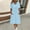 Light Blue, variant on Women Button Down Shirt Dress Summer Short Sleeve Collared Dresses Casual Loose Midi Dress with Pockets