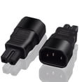 thumbnail image 3 of C7 To C14 Power Adapter, Safe Copper Conductor Waterproof IEC320 C14 To C7 Power Adapter 2Pcs  for Server PDU, 3 of 7