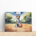 thumbnail image 3 of Happy Father's Day Basenji Playing Basketball with Best Dad Jersey Horizontal Matte Canvas Poster African Barkless Dog Lover Wall Art Home Decor - 13006, 3 of 5