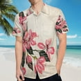 thumbnail image 5 of High Quality Hawaiian Shirts for Men Short Sleeve Aloha Beach Shirt Floral Summer Casual Button Down Shirts Blouses 99CJ65, 5 of 7