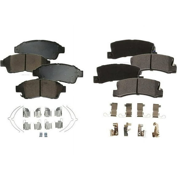 Brake Pad Set - Compatible with 1992 - 1999 Toyota Camry 2.2L 4-Cylinder 1993 1994 1995 1996 1997 1998